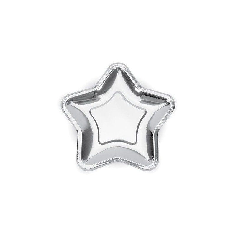 Piatti Piani Stella Argento Conf. 6pz