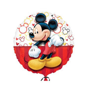 Palloncino Metalfoil Topolino Mickey Mouse Bianco E Rosso 18" 46cm