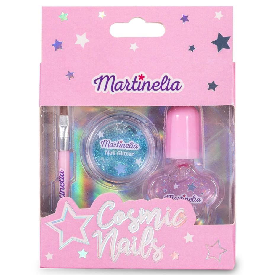 Set Smalto Unghie Glitter Rosa E Azzurro