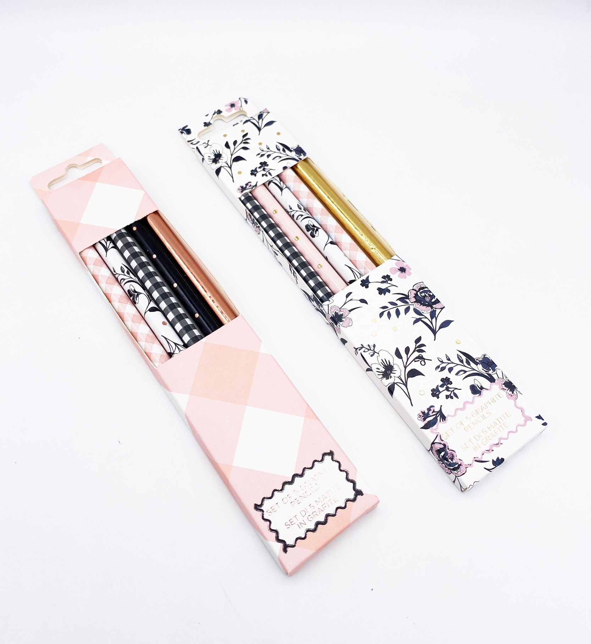 Set 5 Matite in Grafite Decorate