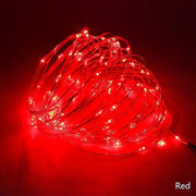 Serie Luci Natale 80 Micro-Led 4,5M Luce Rossa Filo Nudo