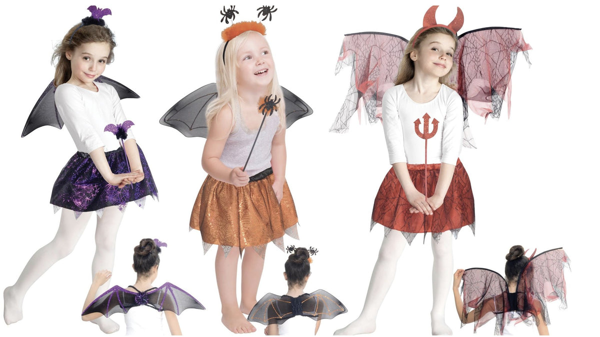 Kit Ali Halloween Ragno/Pipistrello/Diavolo Assortite