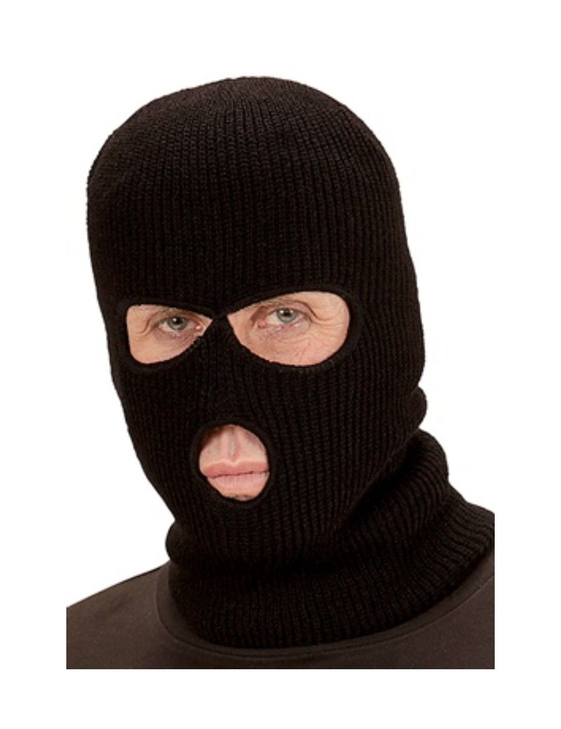 Maschera In Tessuto Nero Passamontagna Halloween E Carnevale
