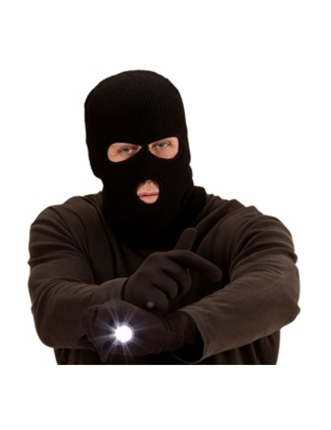 Maschera In Tessuto Nero Passamontagna Halloween E Carnevale