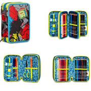 Astuccio Completo 3 Zip Seven Sj Gang Glitzled Boy