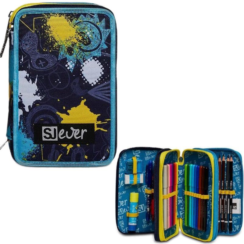 Astuccio Completo 3 Zip Seven Sj Gang Ever Player Boy
