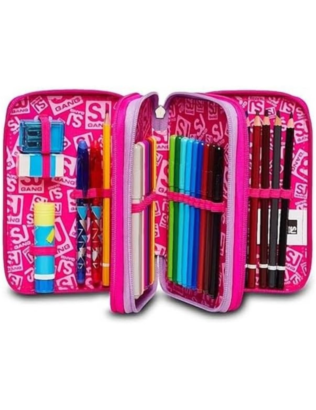 Astuccio Completo 3 Zip Seven Sj Gang Heart Lolly