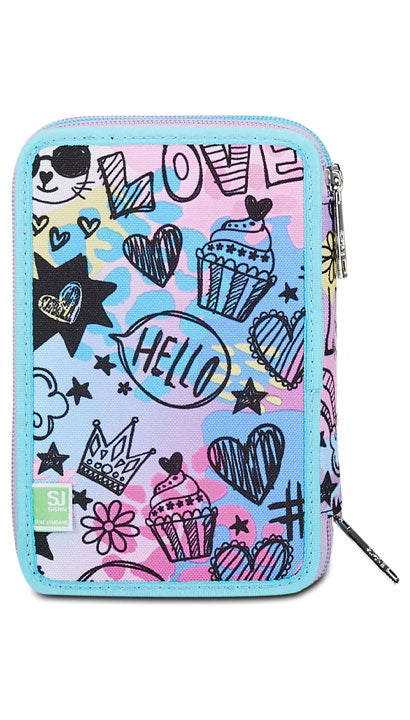 Astuccio Completo 3 Zip Seven Sj Gang Colorjam Girl