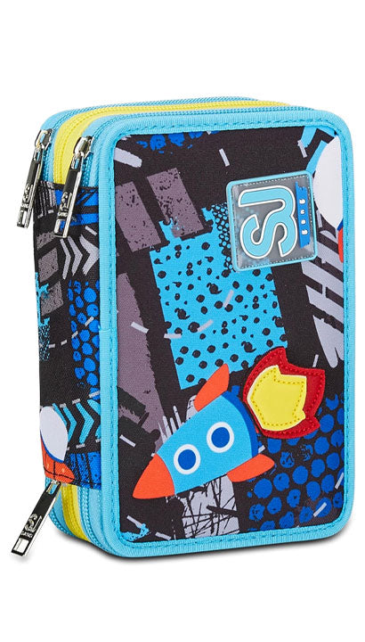 Astuccio Completo 3 Zip Seven Sj Gang Go To Space Boy