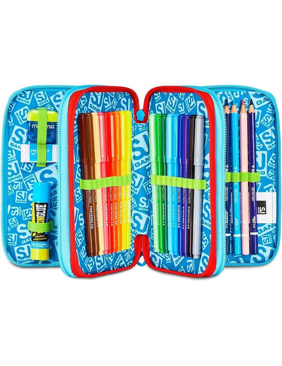 Astuccio Completo 3 Zip Seven Sj Gang Game Led Boy