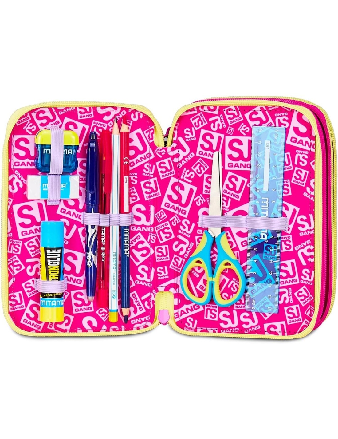 Astuccio Completo 3 Zip Seven Sj Gang Game Led Girl