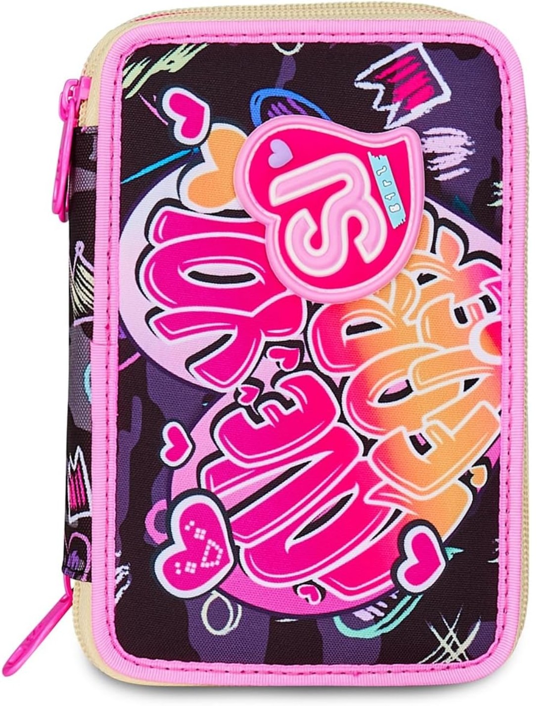 Astuccio Completo 3 Zip Seven Sj Gang Game Led Girl