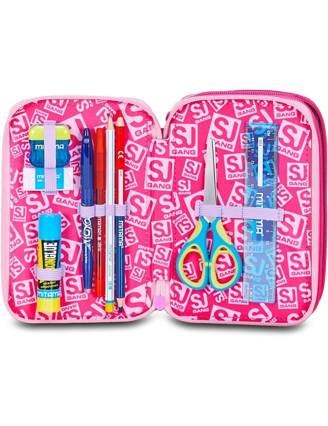 Astuccio Completo 3 Zip Seven Sj Gang Flyunicorn Girl