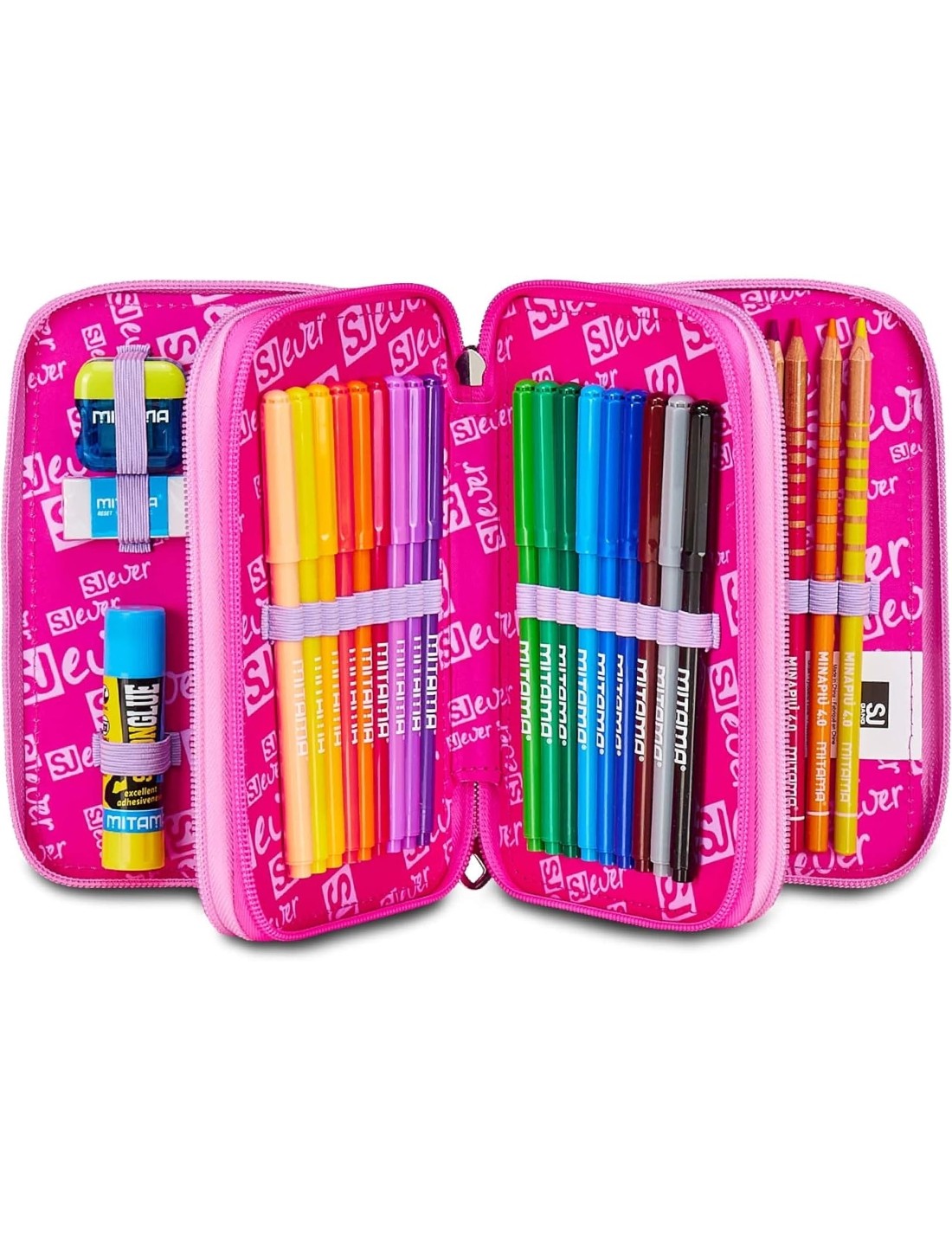 Astuccio Completo 3 Zip Seven Sj Gang Fixstar Girl