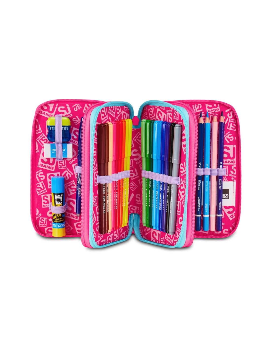 Astuccio Completo 3 Zip Seven Sj Gang Plushy Rabbit