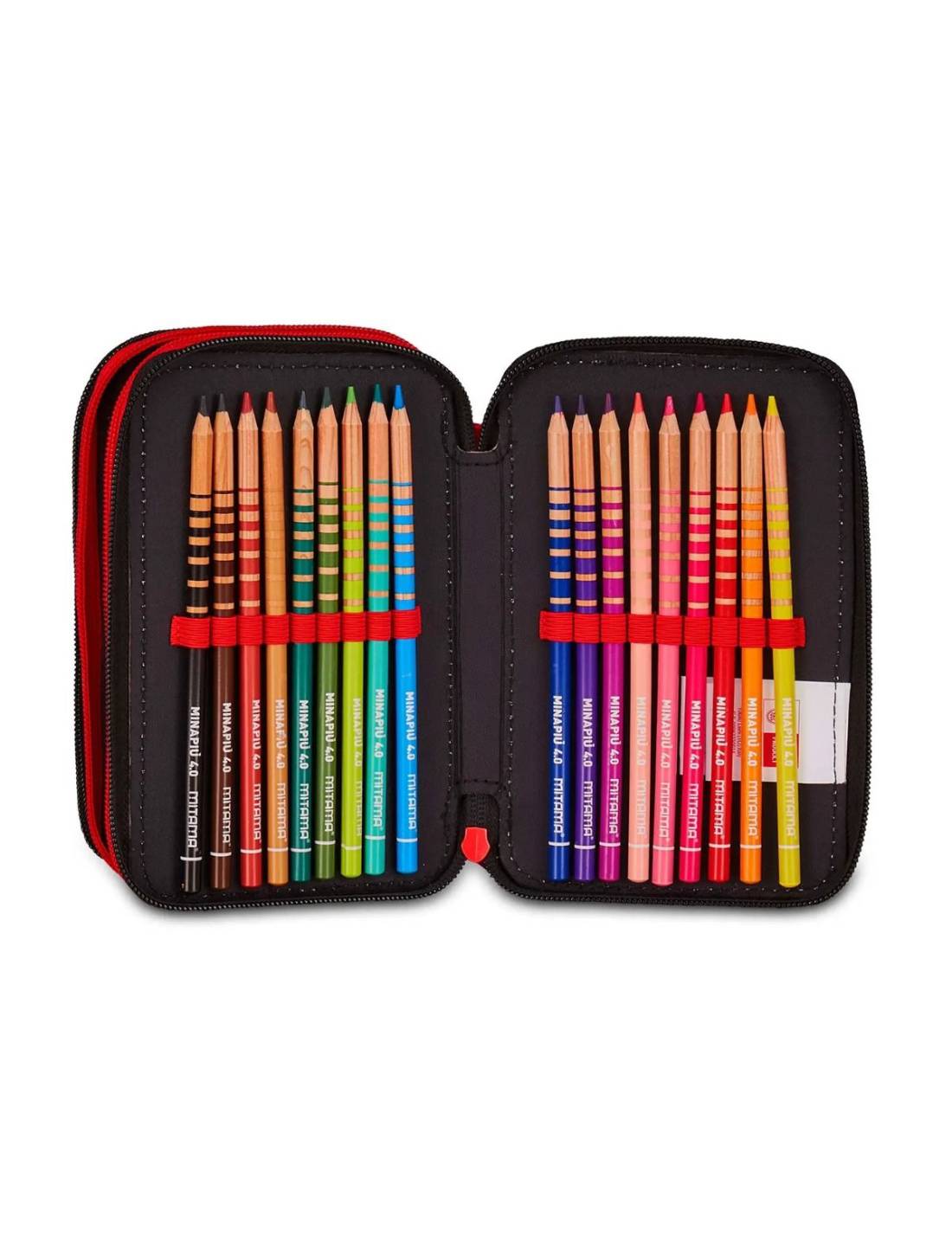 Astuccio Completo 3 Zip Milan Kick And Score