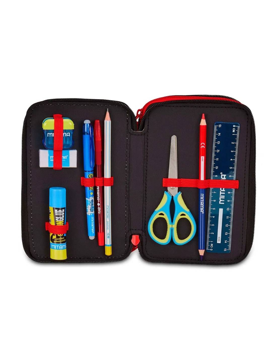 Astuccio Completo 3 Zip Milan Kick And Score