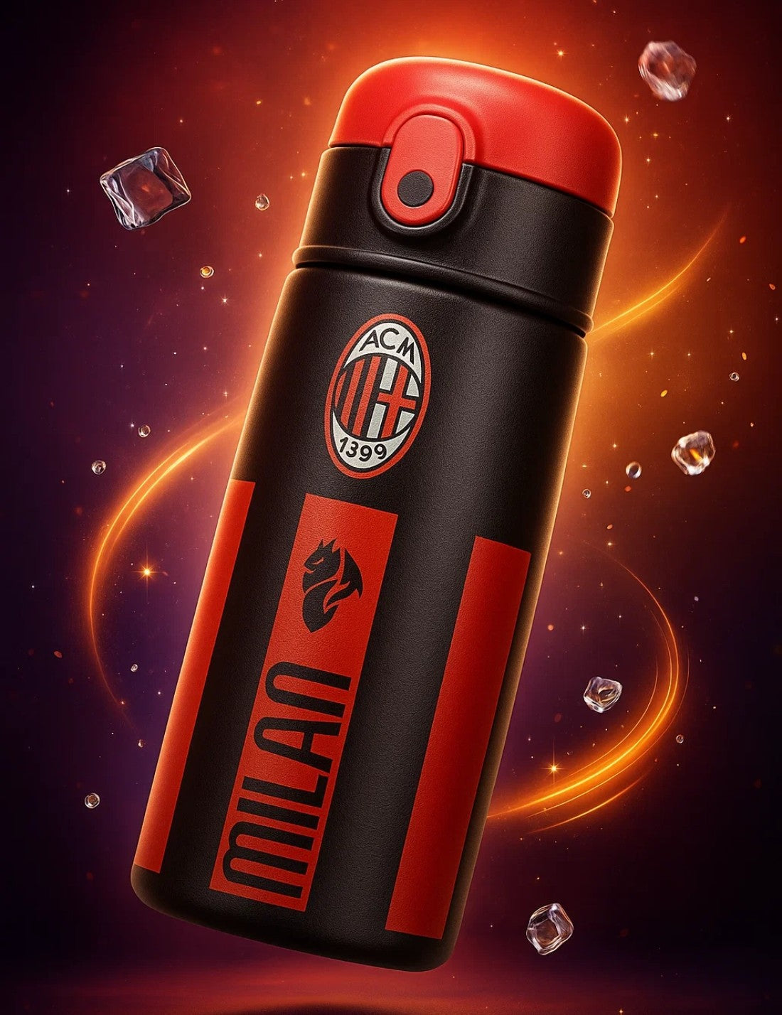 Borraccia Termica In Acciaio Inox Seven AC Milan Kids