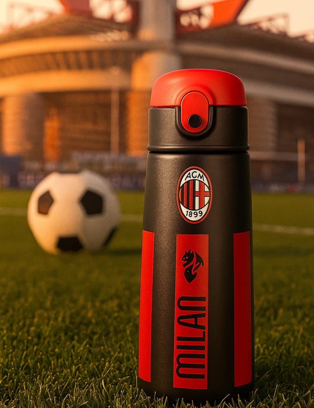 Borraccia Termica In Acciaio Inox Seven AC Milan Kids