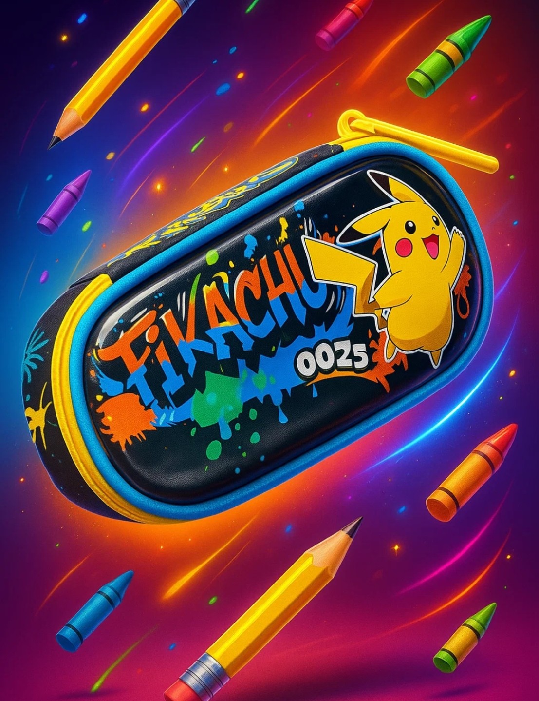 Astuccio Portapenne Ovale Seven Round Plus Pokémon Sing It