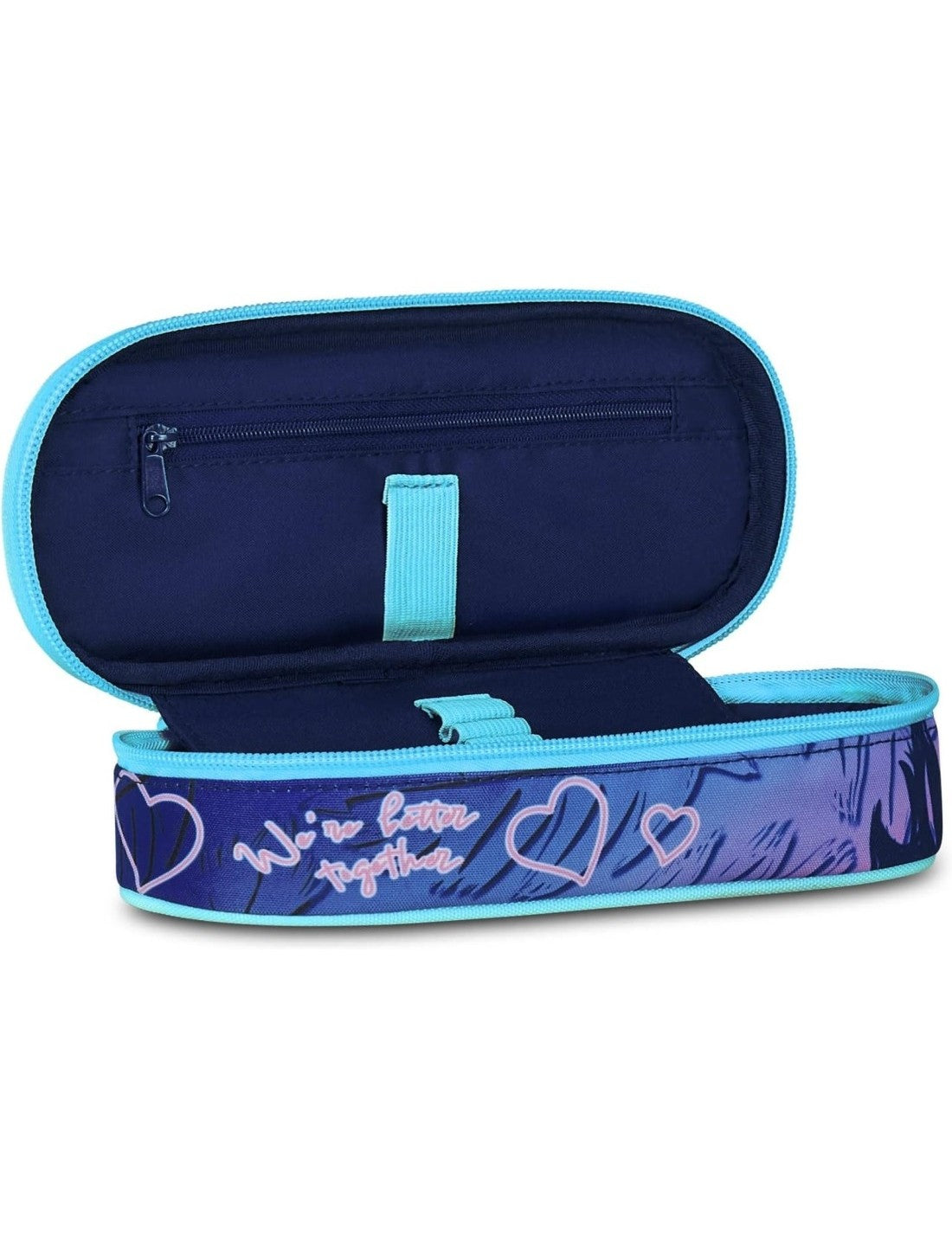 Astuccio Portapenne Ovale Round Plus Disney Stitch E Angel