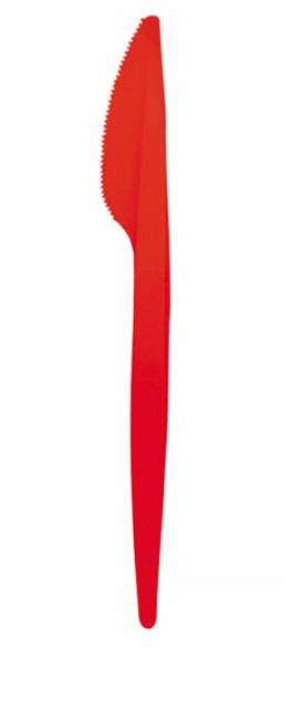 Coltelli in Plastica Rossi set.12pz. Lavabili