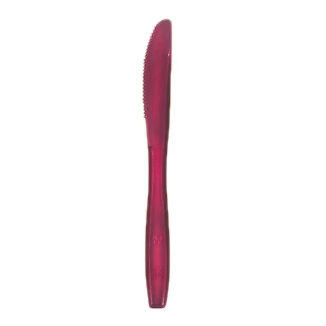 Coltelli in Plastica Bordeaux set. 12pz. Lavabili
