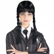 Parrucca Trecce Mercoledì Famiglia Addams Taglia Unica