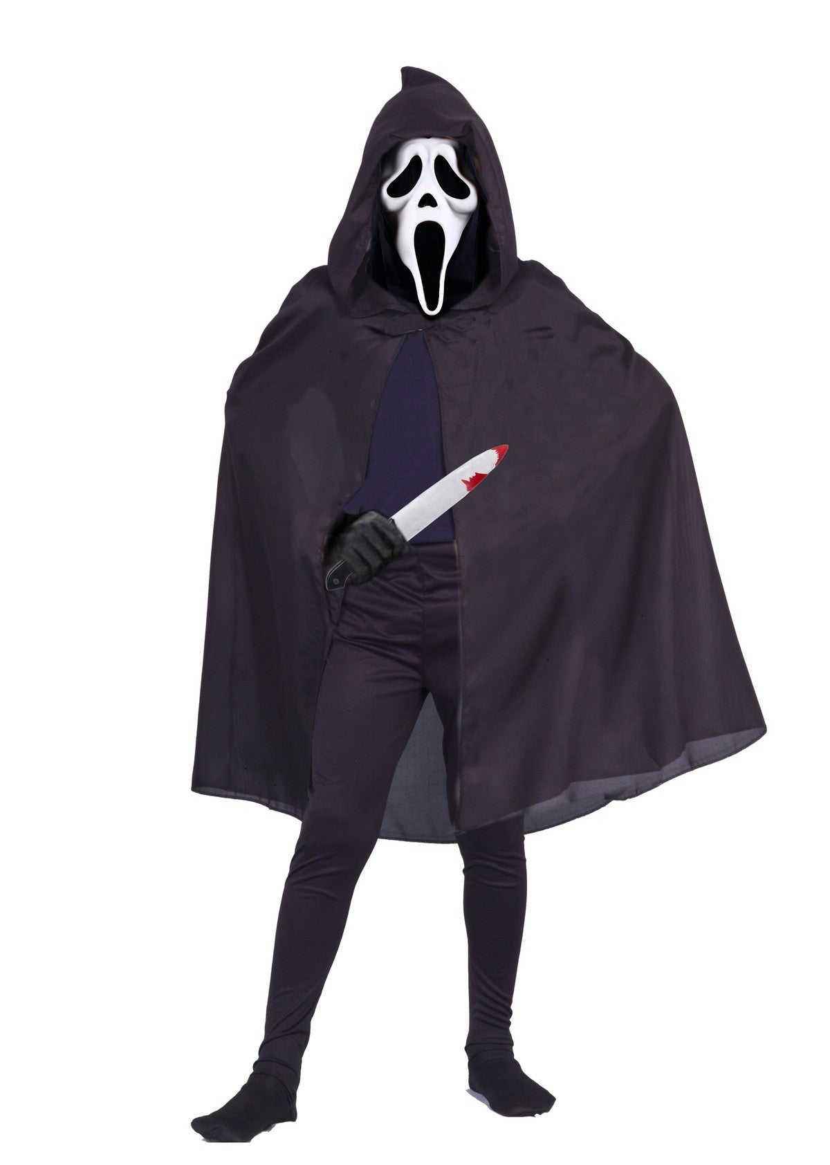 Kit Scream Con Maschera E Mantello Con Cappuccio Accessori Halloween
