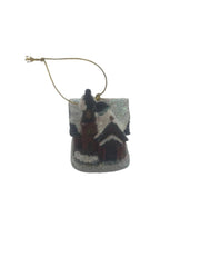 Addobbo Albero Di Natale Casina Con Luci A Led 10cm