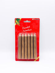 Candela Natalizia Oro Metallizzato 10cm 1Pz