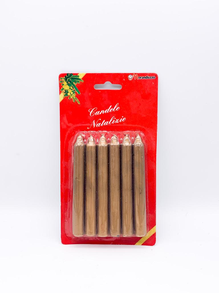 Candela Natalizia Oro Metallizzato 10cm 1Pz