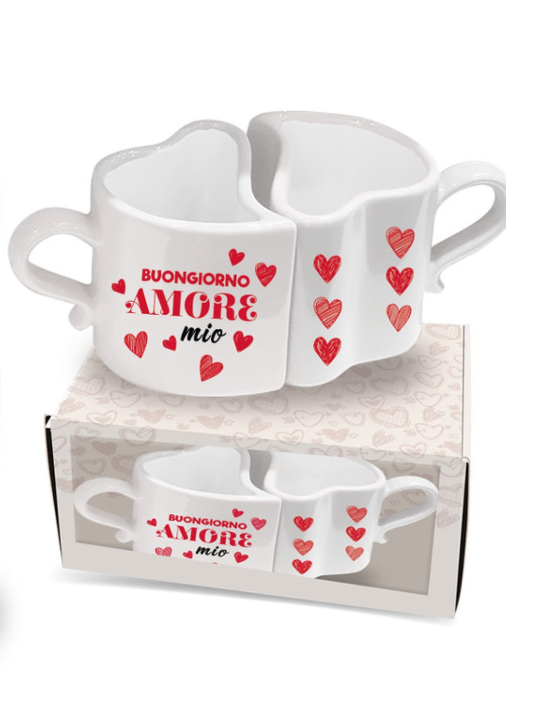 Set 2 Tazzine Da Caffè San Valentino Cuore