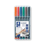 Pennarelli Staedtler Lumocolor Permanent Universali Confezione 6 pz
