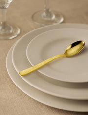 Set 20pz Cucchiai In Plastica Dorati 17cm