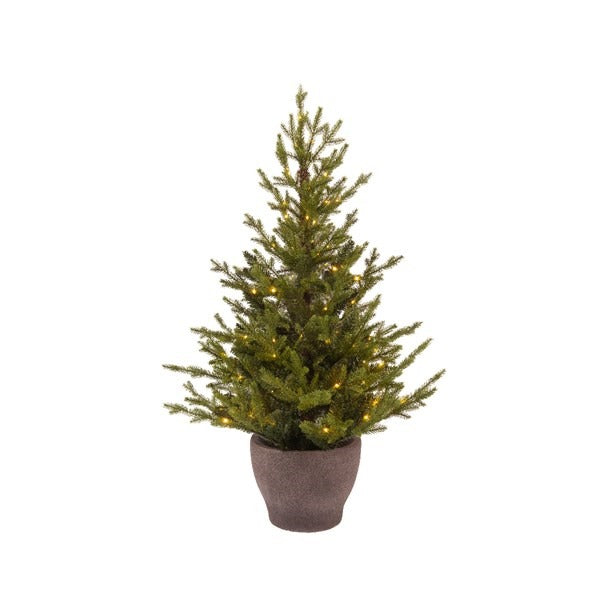 Albero Di Natale 90 cm Nordman Con Base E MicroLed