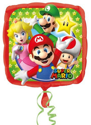 Palloncino Metalfoil Quadrato Super Mario 18" 46cm
