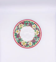 Piatti Di Carta Fondi Natalizi Con Motivo Floreale 18CM 10PZ.