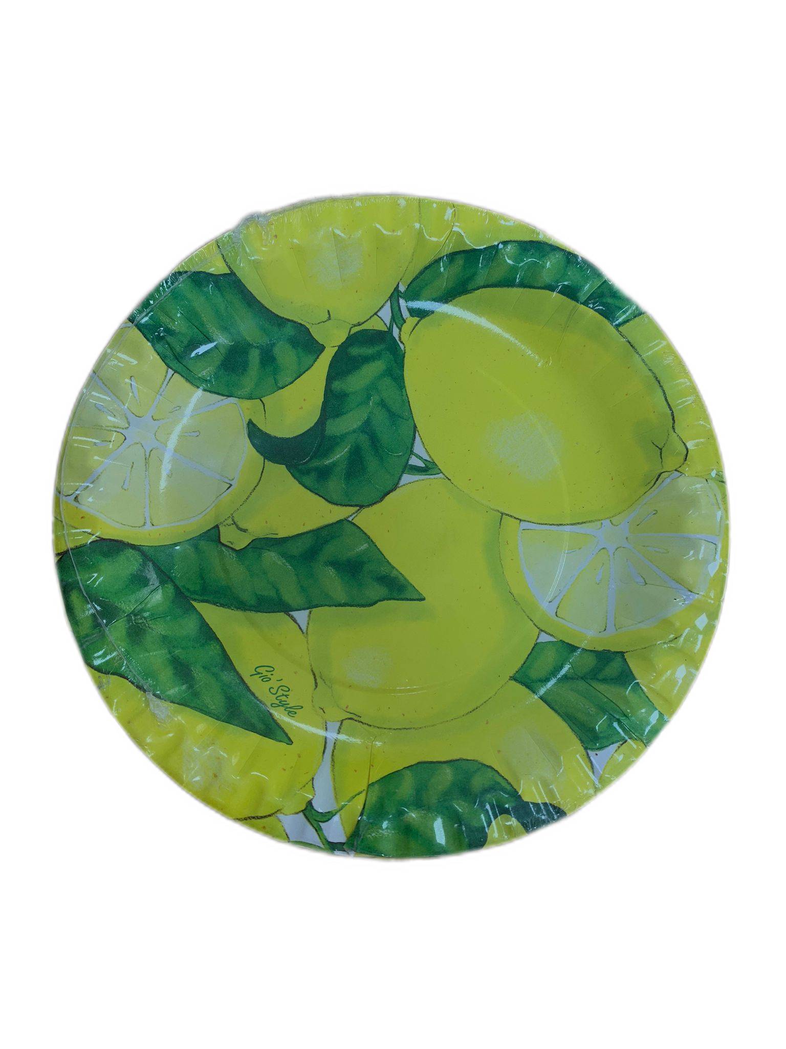 Piatti Di Carta Piani Dessert Limoni diam. 18cm 10pz.