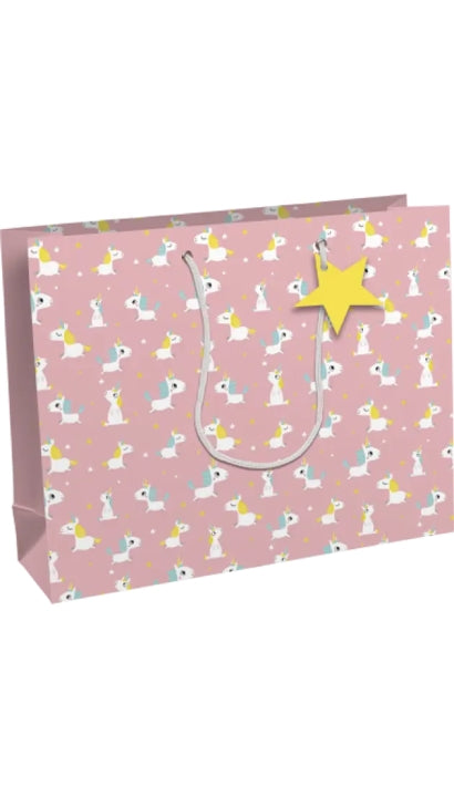 Busta Sacchetto Regalo Unicorni 37,3x11,8cm