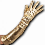 Guanti Lunghi Oro Carnevale 50cm
