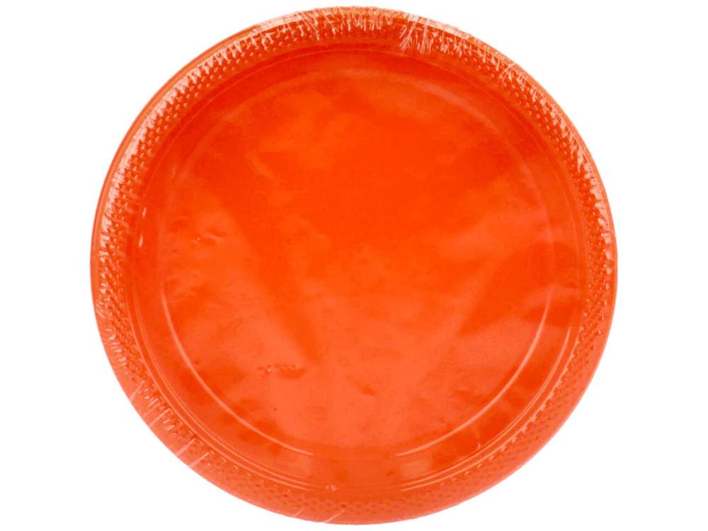 Piatti Di Plastica Piani Frutta/Dessert - Arancioni set 10Pz.