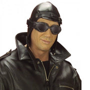 Cappello da Aviatore Pilota di Aerei in Similpelle - Accessori per Carnevale