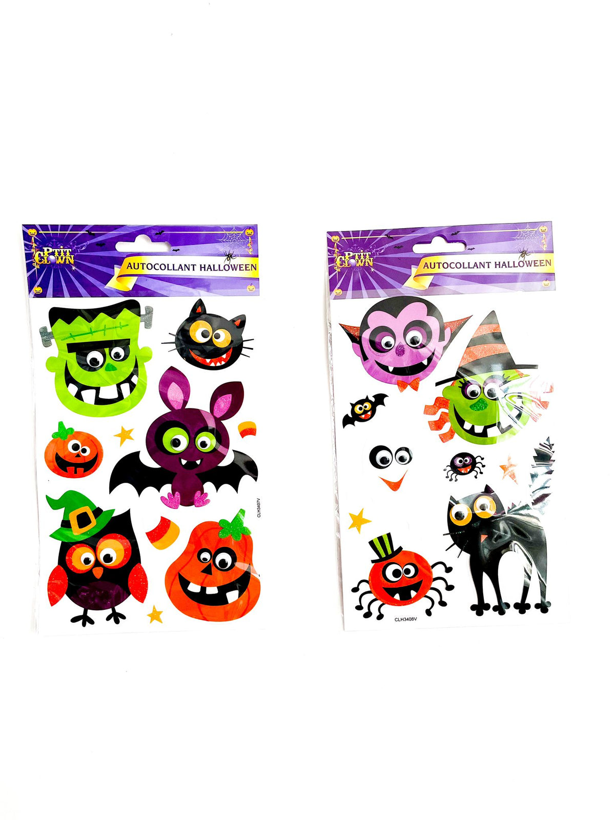 Adesivi Con Personaggi Assortiti 9pz Ornamenti Halloween