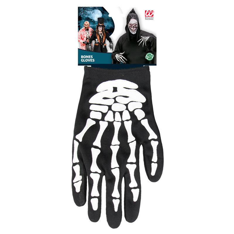 Guanti Mani Da Scheletro Misura Adulto Accessorio Halloween E Carnevale