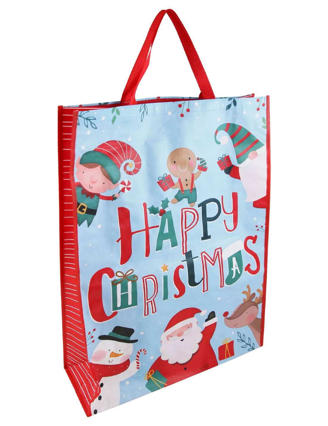 Busta Sacchetto Regalo Natalizia Happy Christmas 70cm
