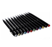 Penna a Sfera in Metallo Nero Con Swarovski