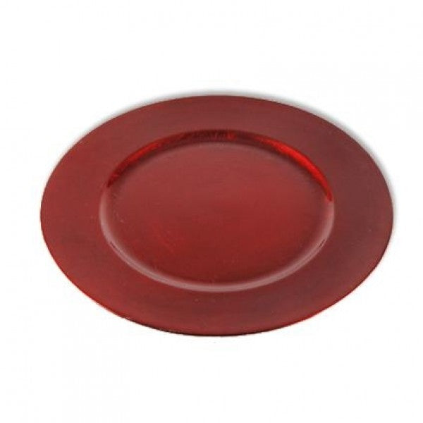 Sottopiatto In Polipropilene Rosso Liscio 30CM