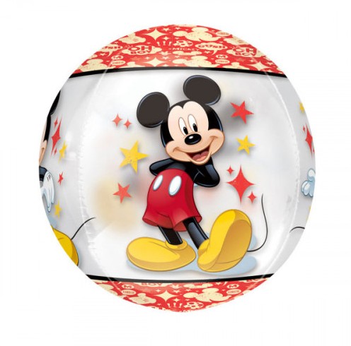Palloncino Metalfoil Topolino Mickey Mouse Con Stelle 18" 46cm