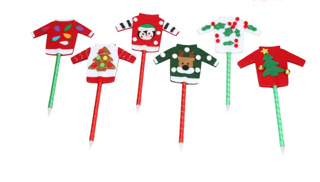 Penna Con Decorazione Maglione Natalizio Prodotto Assortito